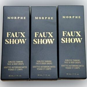 3 bundle deal on Morphe Faux Show Sunless Tanning Face & Body Drops.